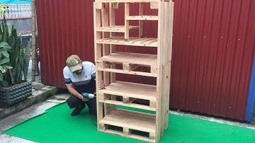 Woodworking Ideas Great From Old Pallets - DIY Simple and Rustic Pallet Shelf