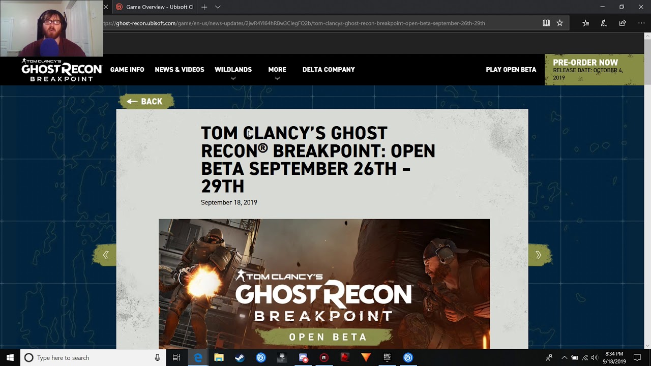 Ubisoft Confirms Ghost Recon Breakpoint Open Beta and adds Club Rewards ...