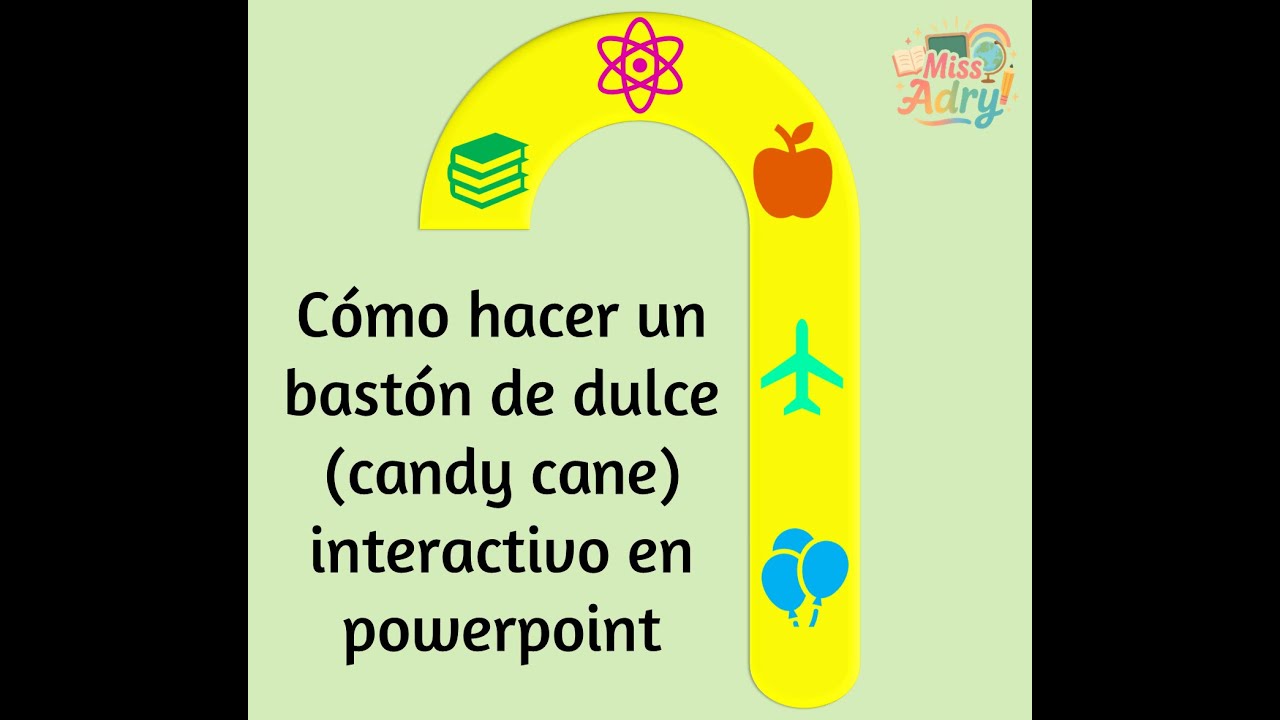Cómo Hacer Un Bastón De Dulce (Candy Cane) Interactivo En PowerPoint