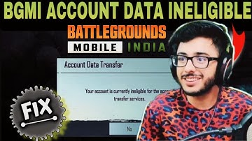 BGMI DATA TRANSFER PROBLEM FIX WITH LIVE PROOF | HOW TO FIX PROBLEM CURRENTLY INELIGIBLE FOR ACCOUNT