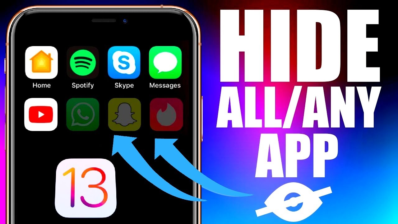 HOW TO HIDE LOCK ANY APP ON IOS 13 HIDE APPS ON THE HOME SCREEN USING