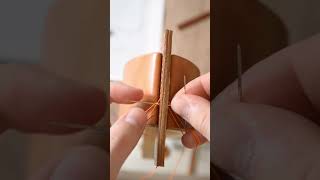 ASMR Leather Stitching Tutorial - Soft and Soothing #leathercraft #stitching #asmr #soothing