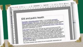 Create a WikiBook for GIS & Public Health