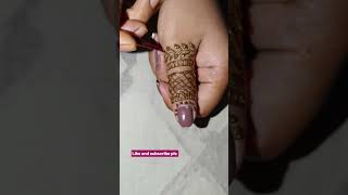 Minimal finger mehendi design 🌿✨#trending #creativehenna #mehndi #shortvideo #viral #henna