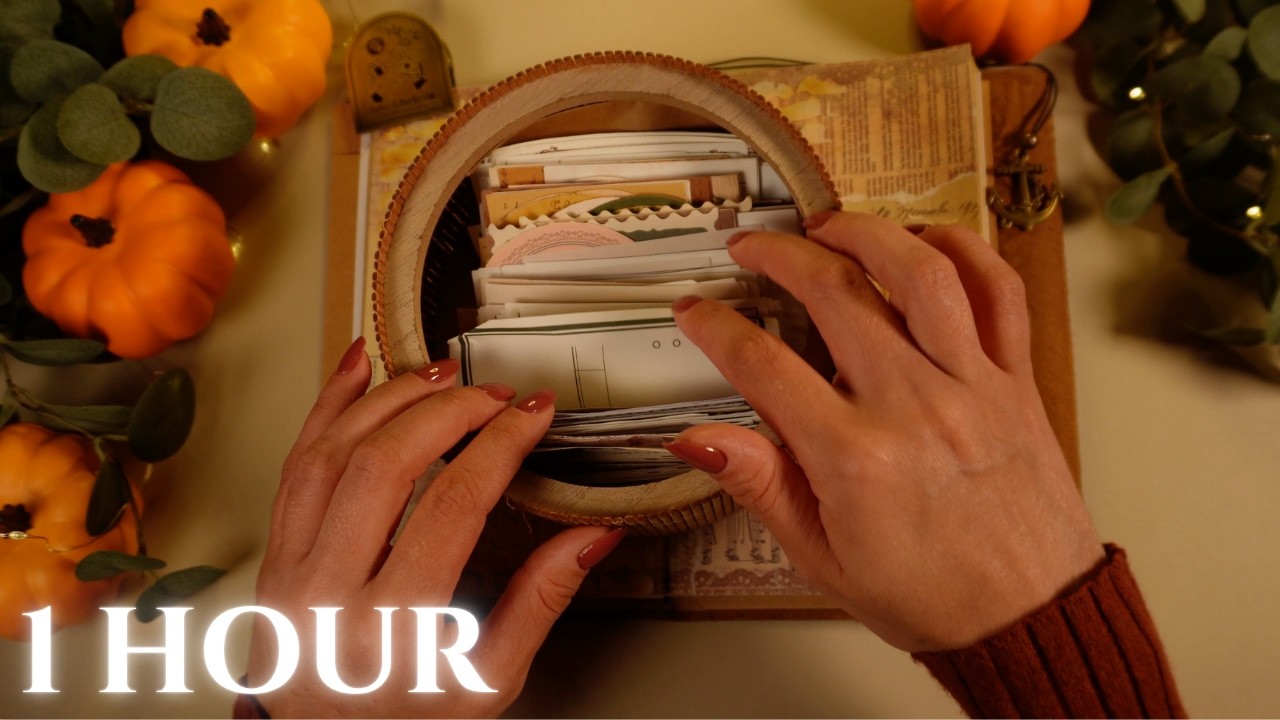 ASMR | 1 HOUR Relaxing Sounds of Art Journaling | No Mid-roll Ads & No Talking