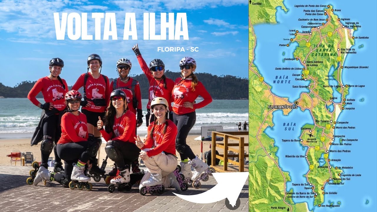 PATINANDO A VOLTA À ILHA: o desafio mais incrível de Floripa