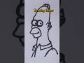 Drawing Homer #cartoondrawingeasy, #drawing, #sketch, #fanart