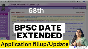 68th BPSC Form Date Extended | Application fill-up /Correction |