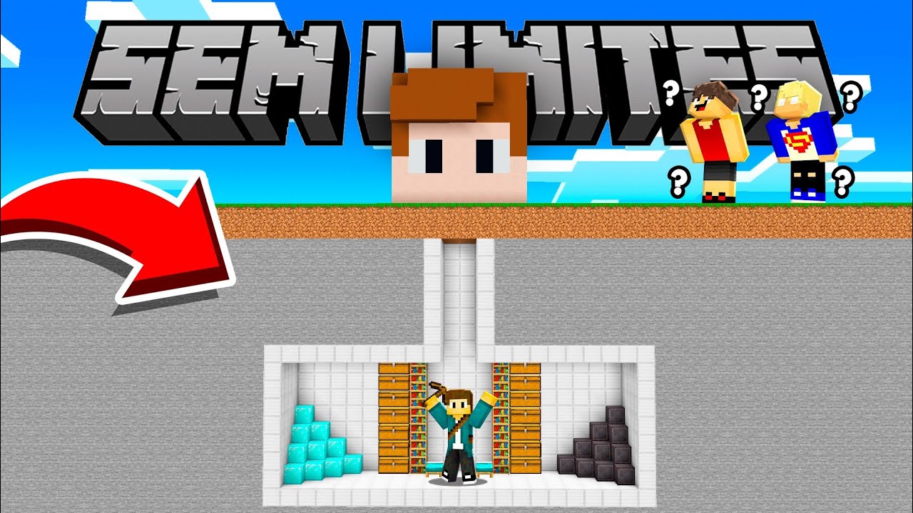 FIZ UMA BASE SECRETA 100% SEGURA no minecraft - Sem Limites 03 - YouTube