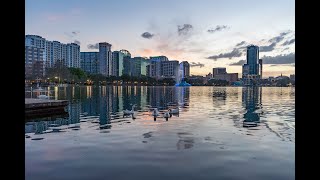 2021 Orlando's Lake Eola Sunset Time-lapse