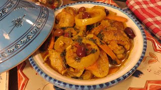 Mon TAJINE DE POULET fermier confit aux Olives et Citron - Mère Mitraille sur Gourmandises TV