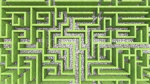 Seamless Flight Over Labyrinths From Grass Walls | Motion Graphics - Envato elements