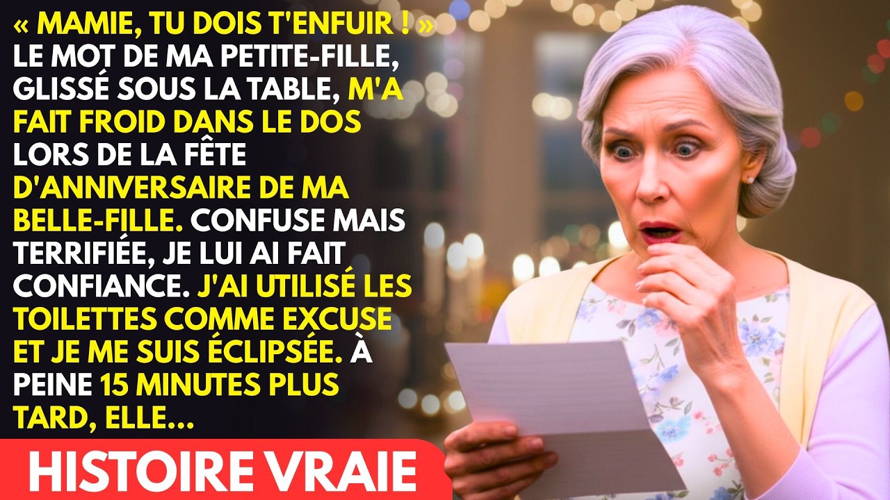 « MAMIE, ENFUIS-TOI VITE », DISAIT LE MOT DE MA PETITE-FILLE... QUELQUES MIN...