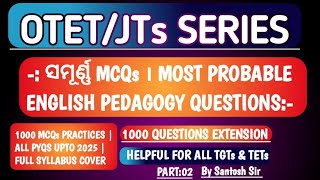 English Pedagogy Marathon Question Practice | OTET | JT | CTET | ALL TGTs|Prangya Batch |Part-2| screenshot 5