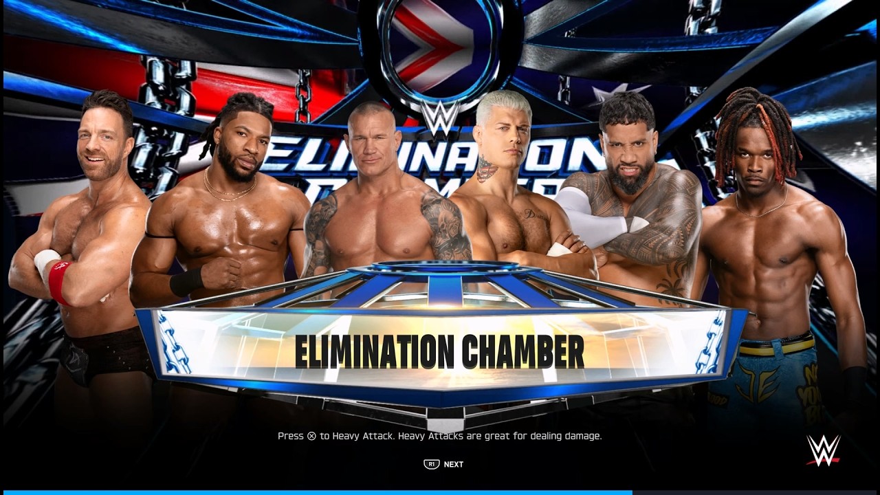 wwe2k25 랜디 오턴 vs 제이 우소 vs 코디 로즈 vs LA나이트 vs 트릭 윌리엄스 vs 제본 에반스