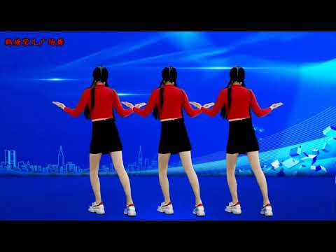 健身弹跳64步，广场舞《寂寞放了火dj》背面演示