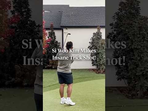 Si Woo Kim makes an insane trick shot on just the third try! 🤯 (📹: IG/ siwookim_official)
