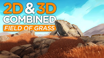 2D&3D Combined - Field of Grass