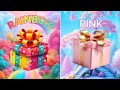 Choose your gift  2 gift box challenge pink and rainbow  pickonekickone wouldyourather