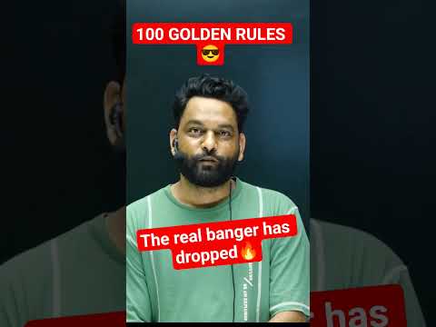 100 GOLDEN RULES 🔥 #ssccgl2026
