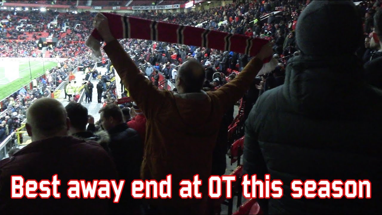 Best away end at Old Trafford this season YouTube