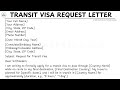 [LETTER TEMPLATE] How To Write A Transit Visa Request Letter Steps Guide | Writing Practices