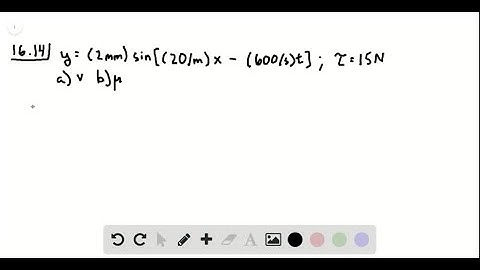Q-5. The equation of a transverse wave on a string is y = (2.0 mm) sin(20 mFx 600 s^(-1)t). The ten…
