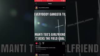 Manti Teo’s girlfriend blocks kick