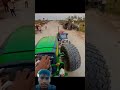 John Deere vs mini Sawarai front tyre size 🤣🤣 #sawaraj #johndeere #tactar #indiafarming #youtube