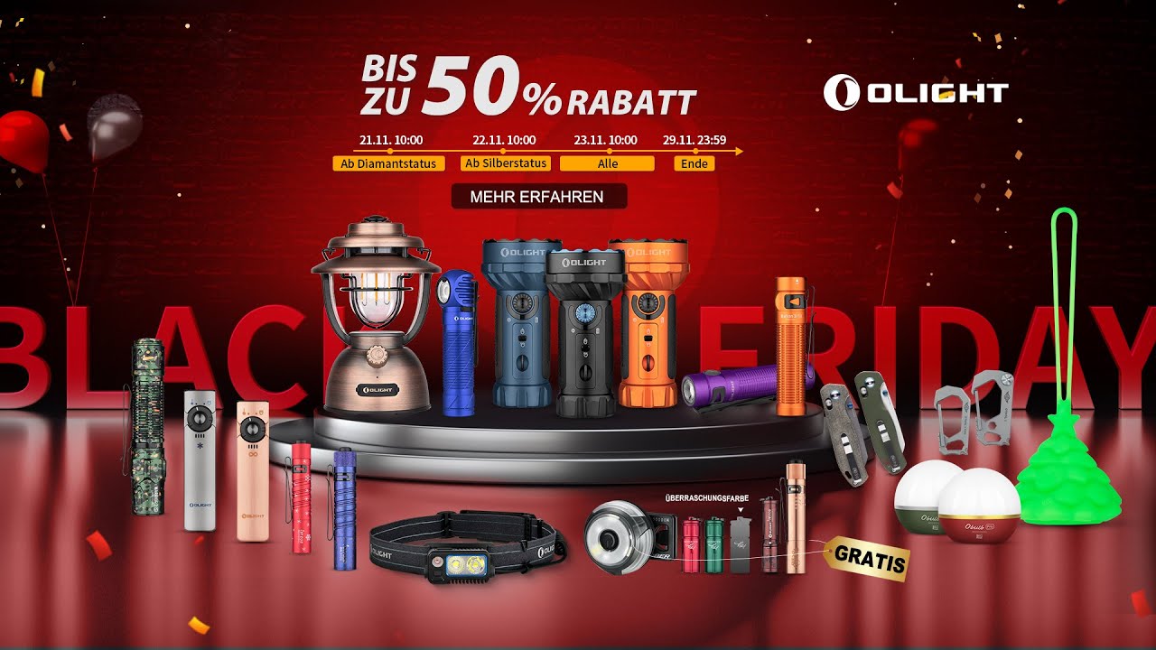 Olight Black Friday Sale 2022 alle Modelle & GEWINNSPIEL YouTube