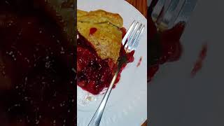 plum pie served warm