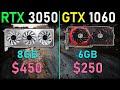 RTX 3050 vs GTX 1060 | i5-12400F - 9 Games Test -1080p | Tech MK
