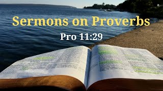 Proverbs 11:29 - He that troubleth his own house shall inherit the wind: and the fool shall be ...