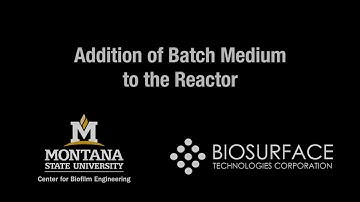 Chapter 13 Addition of Batch medium to the reactor