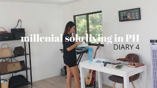 VLOG #4 MILLENIAL SOLO LIVING | New Clothes Rack + Cooking for Lunch (Living Alone UPDATE)