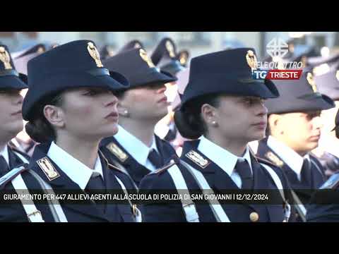 GIURAMENTO PER 447 ALLIEVI AGENTI ALLA SCUOLA DI POLIZIA DI SAN GIOVANNI | 12/12/2024