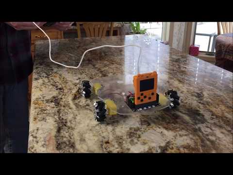 MakeCode Arcade with 4 TT motors and JACDAC cable Meowbit and BrainPad