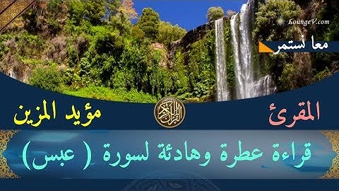 قراءة هادئة تريح الصدر  بصوت القارئ مؤيد المزين  (حفظه الله)..سورة { عبس}.