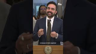 WATCH: Tense moments at Mayor Mamdani presser PART 1 | NBC New York #mamdani #nyc #thebronx