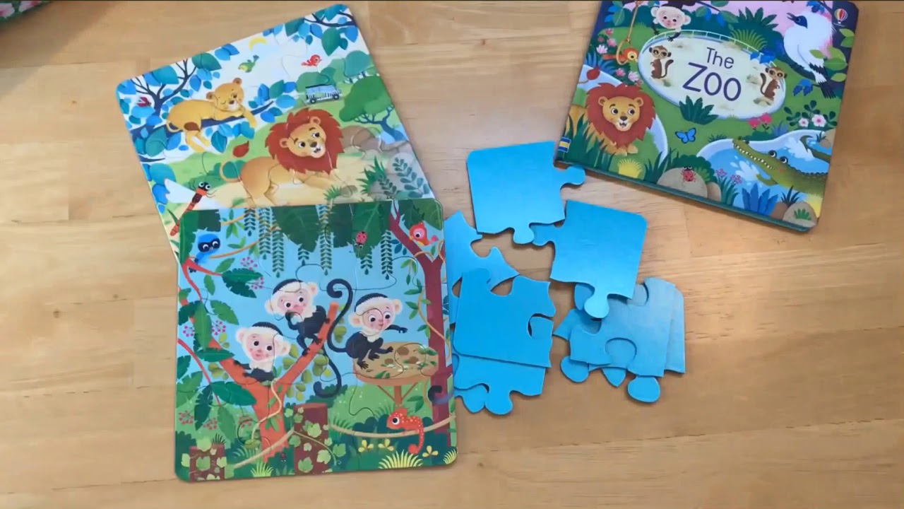TODDLER Ages 3+ Book and 9 Piece Puzzles
