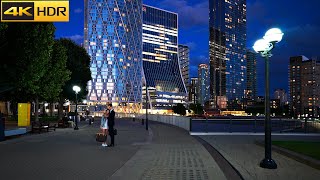 MiniManhattan of London | Canary Wharf  Sunset and Night Walk [4K HDR]