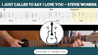 I Just Called to Say I Love You (Stevie Wonder) - Tutorial Chitarra Accordi