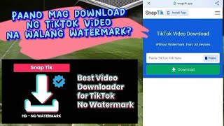 PAANO MAG DOWNLOAD NG TIKTOK VIDEO NA WALANG WATERMARK?? (Gamit ang SnapTik App) screenshot 5