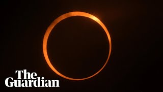 Timelapse video shows 'ring of fire' solar eclipse at Easter Island