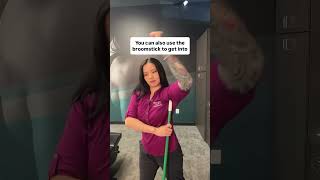 Who knew a broom could double as a mobility tool? 🧹😅 #TheJointChiropractic #Mobility #Exercise