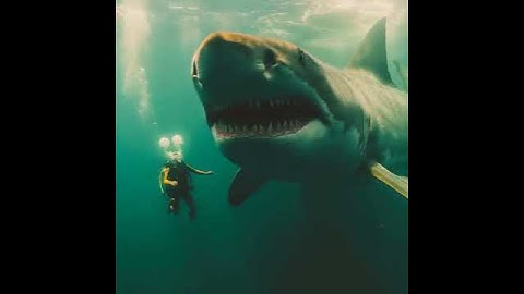 WHEN YOU REALIZE YOU’RE NOT THE APEX PREDATOR 😨 #shorts #megalodon #shark #ocean #deep