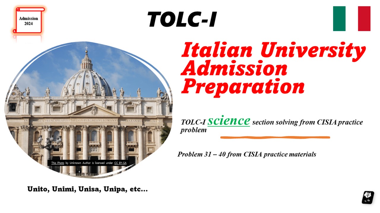 Tolc I, e, Imat exam preparation (Study in Italy 2024) YouTube