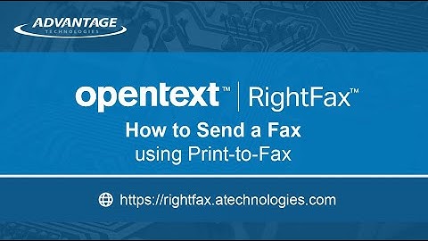 RightFax: How to Send a Fax using Print-to-Fax