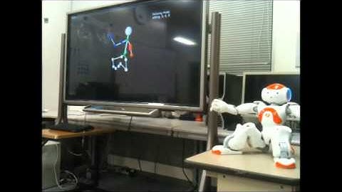 Nao controlled through Kinect.