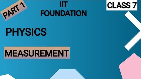 Measurement iit foundation class 7 part 1 in hindi